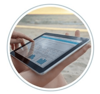 HRPOS Cloud Reporting Circle Icon Cloud POS System for easy to access reporting