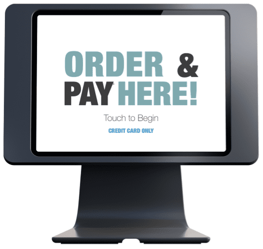 Order here and pay here kiosk